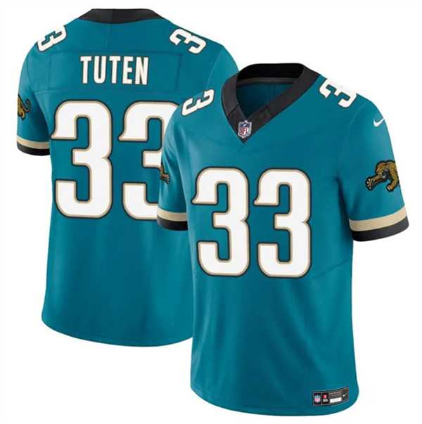 Men & Women & Youth Jacksonville Jaguars #33 Bhayshul Tuten Teal 2024 F.U.S.E. Prowler Throwback Vapor Limited Stitched Jersey