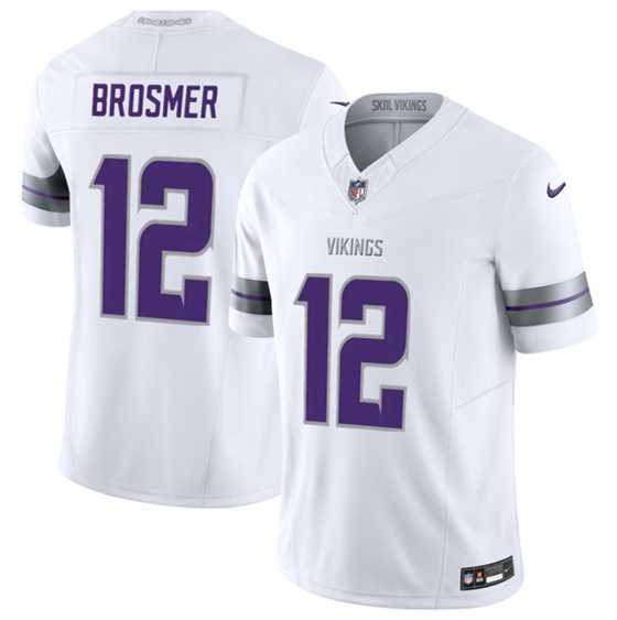 Men & Women & Youth Minnesota Vikings #12 Max Brosmer White 2025 F.U.S.E. Winter Warrior Limited Stitched Jersey