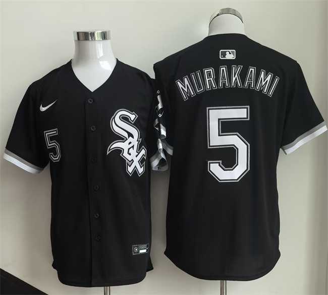 Men%27s Chicago White Sox #5 Munetaka Murakami Black 2025 Limited Stitched Jersey