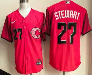 Men%27s Cincinnati Reds #27 Sal Stewart Red 2026 City Connect Stadium Jersey
