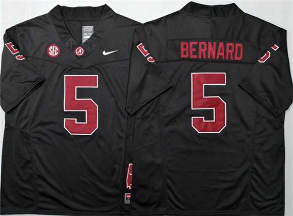 Men%27s Alabama Crimson Tide #5 Germie Bernard Black F.U.S.E Stitched Jersey
