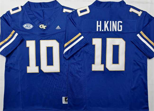 Men%27s Georgia Tech Yellow Jackets #10 Haynes King Royal F.U.S.E. Limited Stitched Jersey
