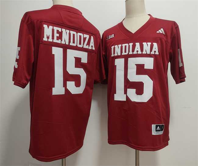Men%27s Indiana Hoosiers #15 Fernando Mendoza Red Stitched Basketball Jerseys