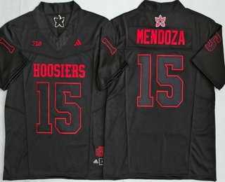 Men%27s Indiana Hoosiers #15 Fernando Mendoza Limited Black Fashion College Jersey
