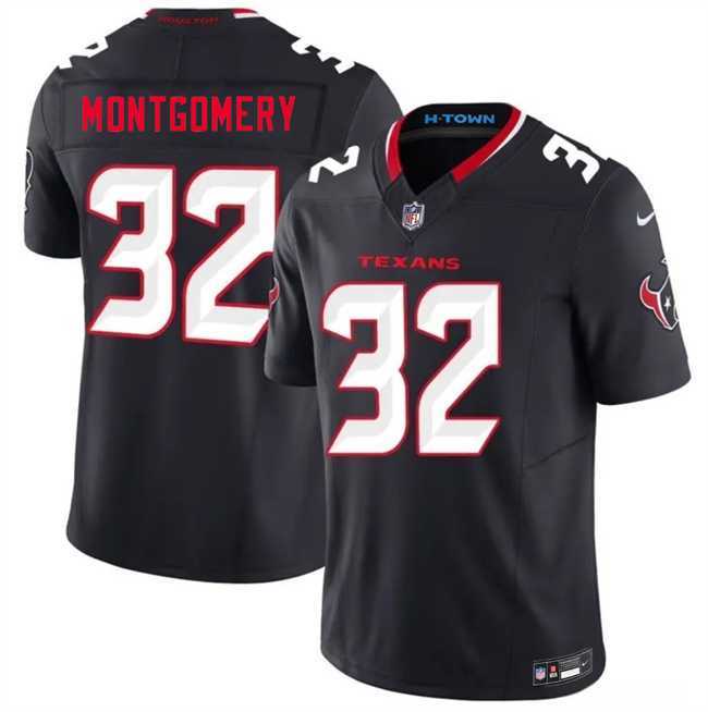 Men%27s Houston Texans #32 David Montgomery Navy 2nd Alternate 2026 F.U.S.E. Vapor Limited Stitched Jersey Dzhi