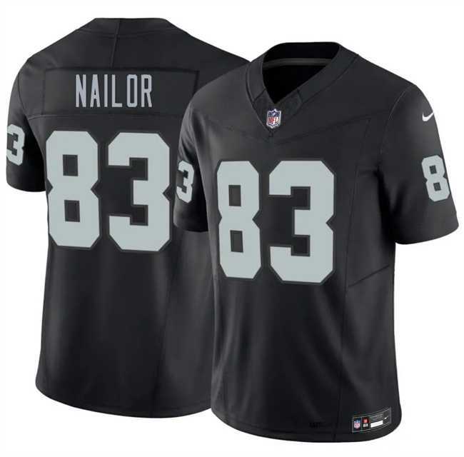 Men%27s Las Vegas Raiders #83 Jalen Nailor Black 2026 F.U.S.E. Vapor Untouchable Limited Stitched Jersey Dzhi