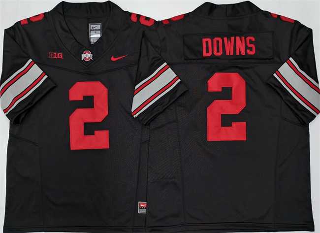 Men%27s Ohio State Buckeyes #2 Caleb Downs Black F.U.S.E. Limited Stitched Jersey