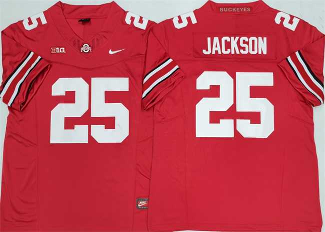 Men%27s Ohio State Buckeyes #25 Lamar Bo Jackson Red 2025 F.U.S.E. Limited Stitched Jersey