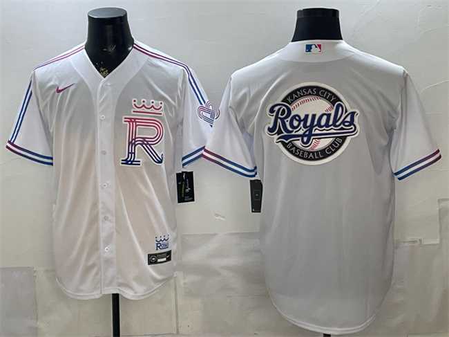 Men%27s Kansas City Royals Team Big Logo White 2026 City Connect Stadium Stitched Jersey