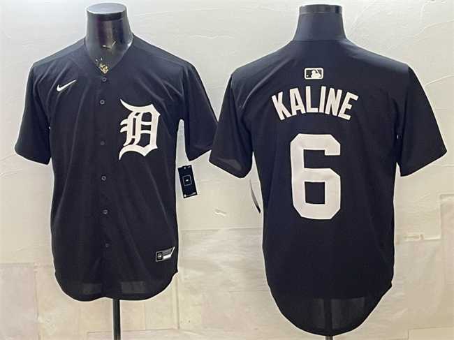 Men%27s Detroit Tigers #6 Al Kaline Black Limited Stitched Jersey