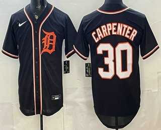 Men%27s Detroit Tigers #30 Kerry Carpenter 2026 Black Fashion Cool Base Jersey