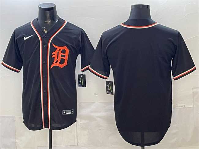 Men%27s Detroit Tigers Blank 2026 Fashion Replica Black Out Stitched Jersey