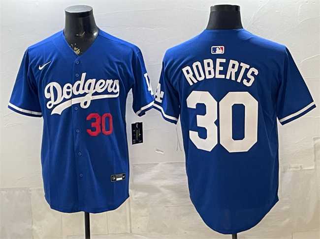 Men%27s Los Angeles Dodgers #30 Dave Roberts Royal 2026 Limited Stitched Jersey