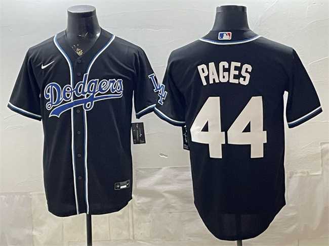 Men%27s Los Angeles Dodgers #44 Andy Pages Black Stitched Jersey