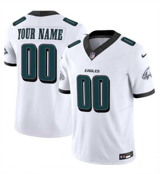 Men%27s Philadelphia Eagles Active Player Custom White 2024 New F.U.S.E. Vapor Untouchable Limited Football Stitched Jersey