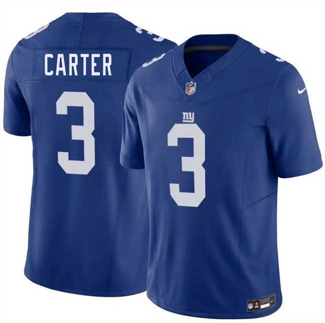 Men%27s New York Giants #3 Abdul Carter Blue 2026 F.U.S.E. Vapor Untouchable Limited Stitched Jersey Dzhi