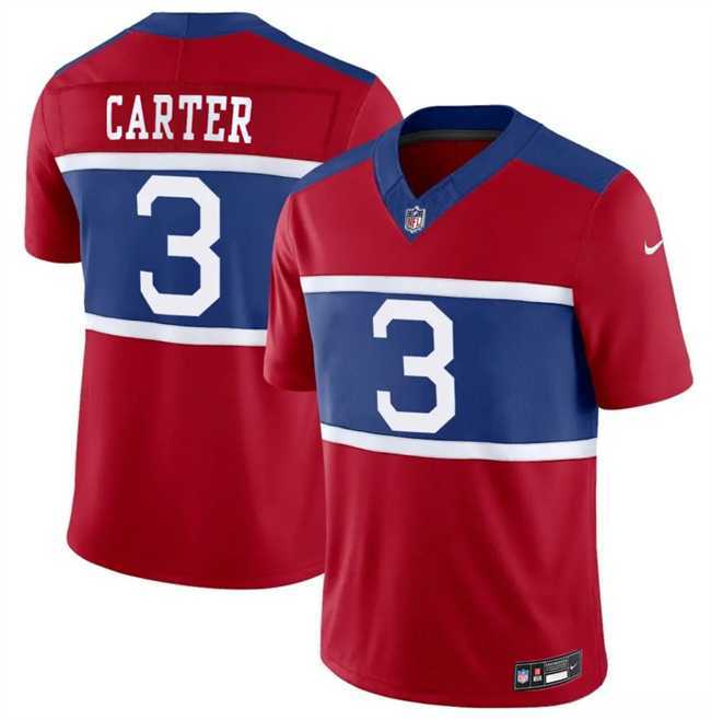 Men%27s New York Giants #3 Abdul Carter Red 2026 Alternate Vapor F.U.S.E. Limited Stitched Jersey Dzhi
