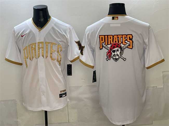 Men%27s Pittsburgh Pirates Team Big Logo White 2026 City Connect Stadium Stitched Jersey
