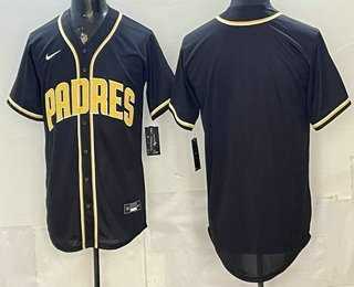 Men%27s San Diego Padres Blank 2026 Black Fashion Cool Base Jersey
