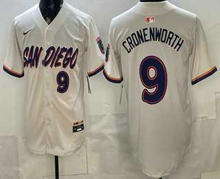 Men%27s San Diego Padres #9 Jake Cronenworth Cream 2026 City Connect Jersey