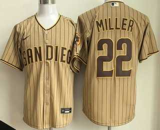 Men%27s San Diego Padres #22 Mason Miller Khaki Limited Jersey
