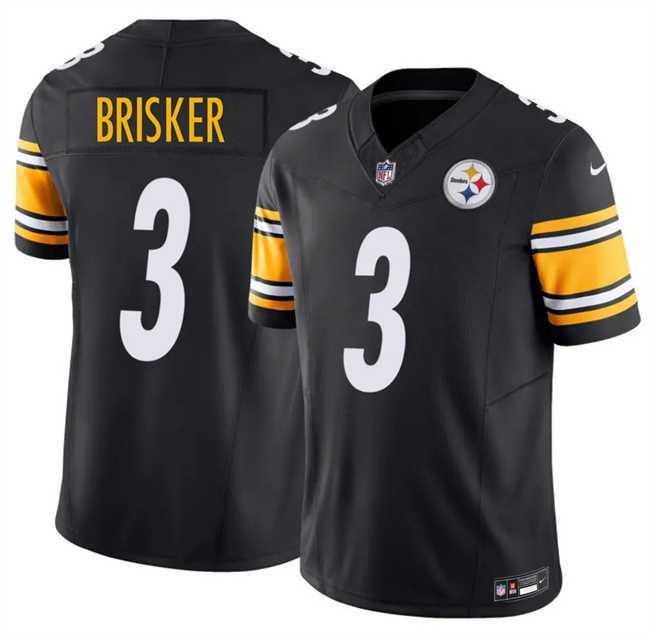 Men%27s Pittsburgh Steelers #3 Jaquan Brisker Black 2025 F.U.S.E. Vapor Limited Stitched Jersey Dzhi
