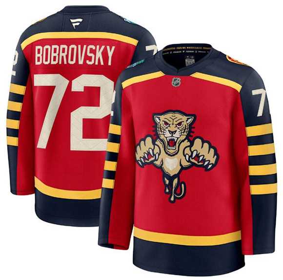 Men%27s Florida Panthers #72 Sergei Bobrovsky Red 2026 Winter Classic Stitched Hockey Jersey Dzhi