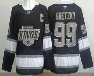 Men%27s Los Angeles Kings #99 Wayne Gretzky Black Alternate Authentic Jersey