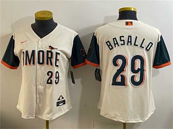 Youth Baltimore Orioles #29 Samuel Basallo Natural 2026 City Connect Stadium Stitched Jersey