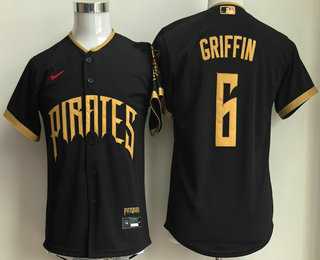 Youth Pittsburgh Pirates #6 Konnor Griffin Black 2026 City Connect Stadium Jersey
