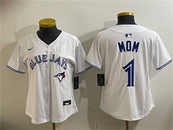 Youth Toronto Blue Jays #1 Mom White Limited Stitched Jersey
