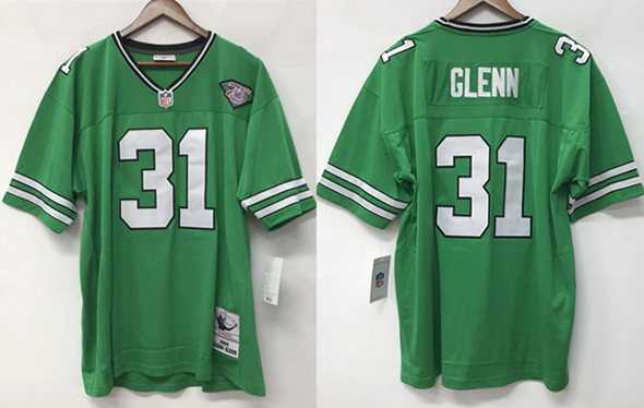 Men%27s New York Jets #31 Aaron Glenn Green 1994 Throwback Stitched Jersey