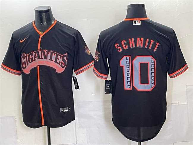 Men%27s San Francisco Giants #10 Casey Schmitt Black 2026 Alternate Stadium Stitched Jersey Dzhi