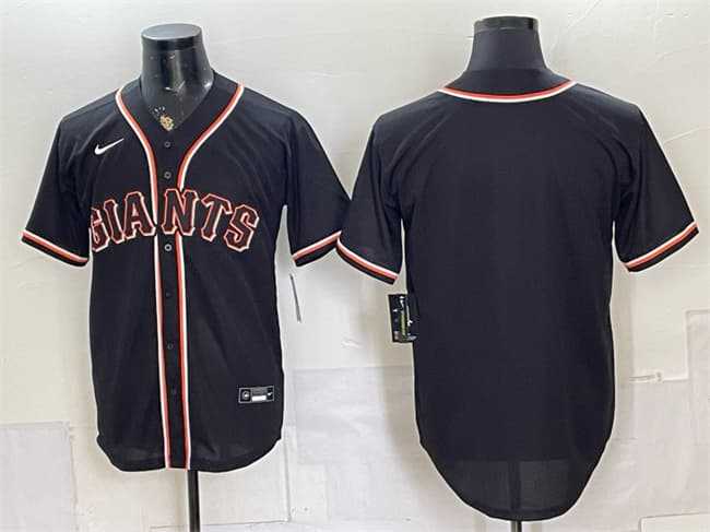 Men%27s San Francisco Giants Blank 2026 Fashion Replica Black Out Stitched Jersey