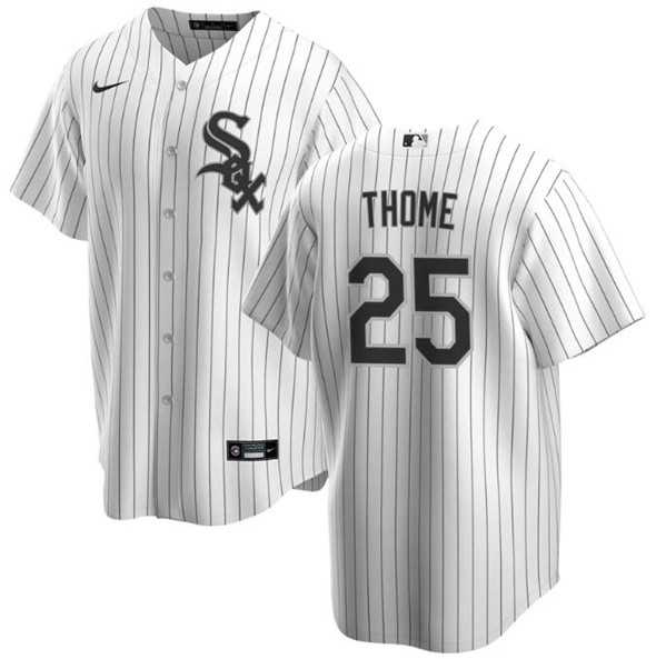 Men%27s Chicago White Sox #25 Jim Thome White Cool Base Stitched Jersey Dzhi