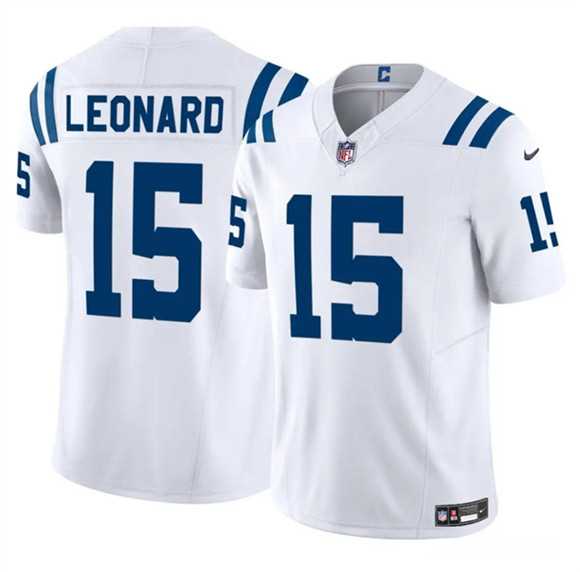 Men & Women & Youth Indianapolis Colts #15 Riley Leonard White 2025 F.U.S.E. Vapor Limited Stitched Jersey