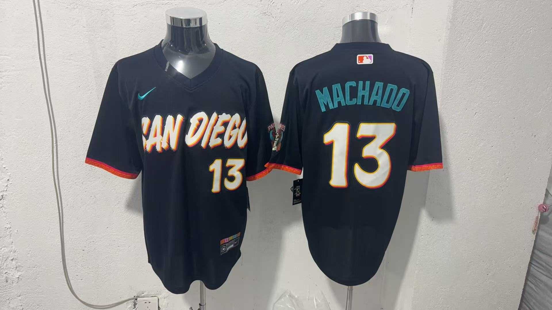 Men%27s San Diego Padres #13 Manny Machado Black 2026 City Connect Stadium Jersey