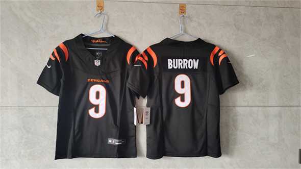 Women%27s Cincinnati Bengals #9 Joe Burrow Black F.U.S.E. Vapor Stitched Jersey