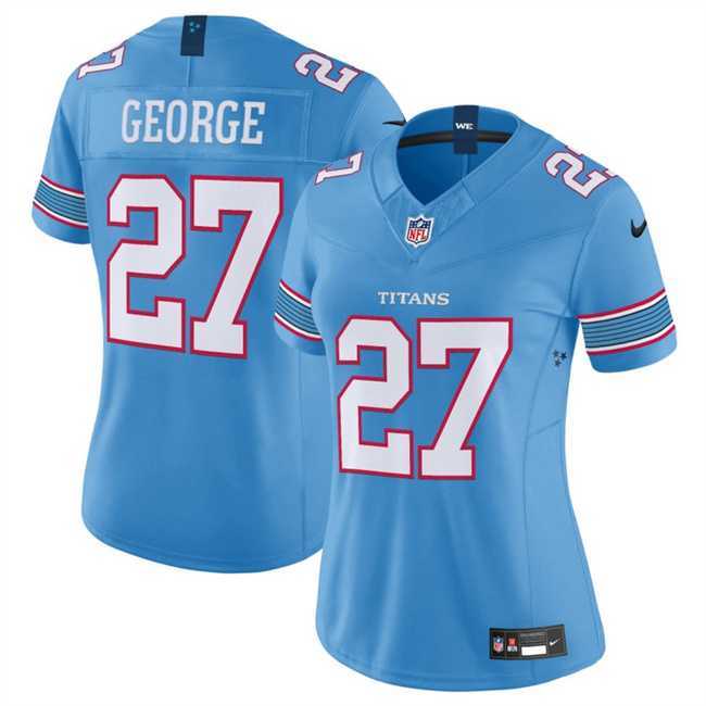 Women%27s Tennessee Titans #27 Eddie George Light Blue 2026 F.U.S.E. Vapor Limited Stitched Jersey Dzhi