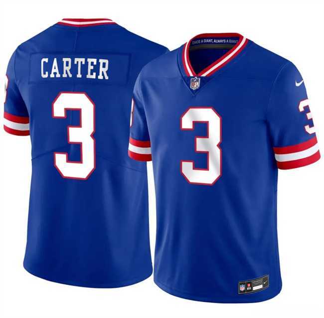 Men & Women & Youth New York Giants #3 Abdul Carter Blue 2026 Classic Vapor Untouchable Limited Stitched Jersey