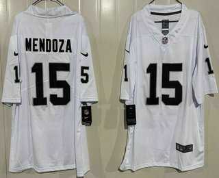 Men%27s Las Vegas Raiders #15 Fernando Mendoza Limited White Vapor Jersey