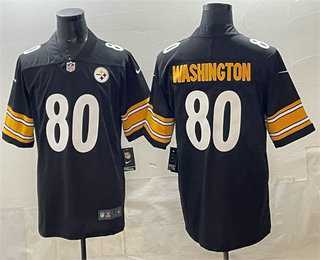 Men%27s Pisttburgn Steelers #80 Darnell Washington Black Vapor Untouchable Limited Stitched Jersey