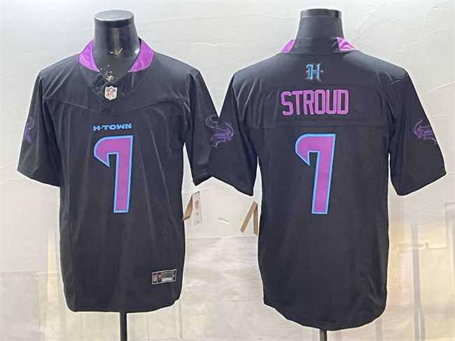 Men%27s Houston Texans #7 C.J. Stroud Black F.U.S.E. 2025 DJ SCREW Vapor Limited Stitched Jersey
