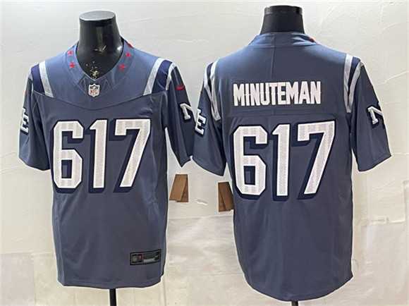 Men%27s New England Patriots #617 Minuteman 2025 F.U.S.E. %27Rivalries%27 Vapor Limited Stitched Jersey