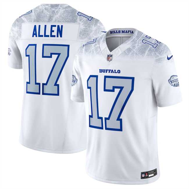 Youth Buffalo Bills #17 Josh Allen White 2025 F.U.S.E. %27Rivalries%27 Vapor Untouchable Stitched Jersey Dzhi
