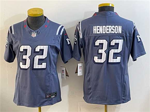 Youth New England Patriots #32 TreVeyon Henderson Navy 2025 %27Rivalries%27 F.U.S.E Vapor Limited Stitched Jersey
