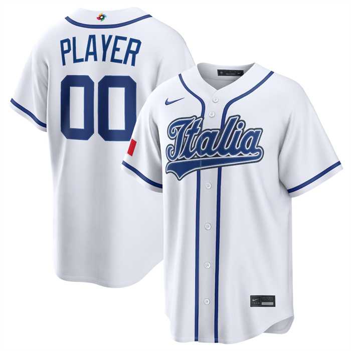 Men%27s Italy Baseball Active Player Custom 2026 World Baseball Classic Home Stadium Stitched Jersey