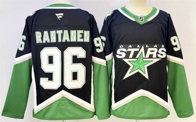 Men%27s Dallas Stars #96 Mikko Rantanen Black 2025-26 Alternate Stitched Jersey