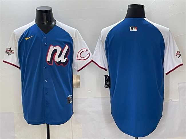 Men%27s National League Cincinnati Reds Blank Blue Alternate 2025 All-Star Edition Limited Stitched Jersey