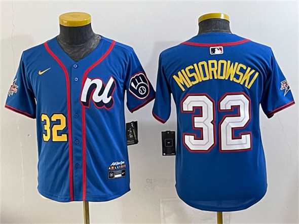Women%27s National League #32 Jacob Misiorowski Blue 2025 All-Star Edition Limited Stitched Jersey(Run Small)